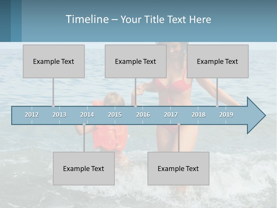 Mom With A Child By The Sea PowerPoint Template