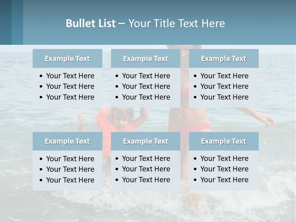 Mom With A Child By The Sea PowerPoint Template