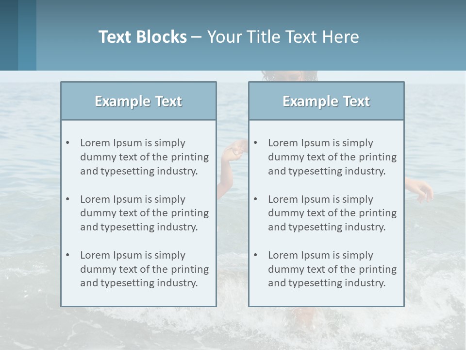 Mom With A Child By The Sea PowerPoint Template