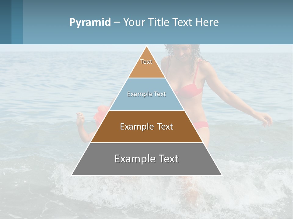 Mom With A Child By The Sea PowerPoint Template