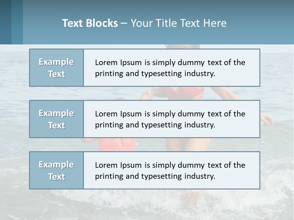 Mom With A Child By The Sea PowerPoint Template