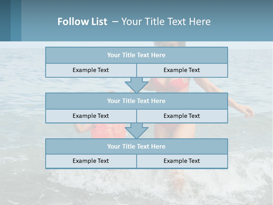 Mom With A Child By The Sea PowerPoint Template