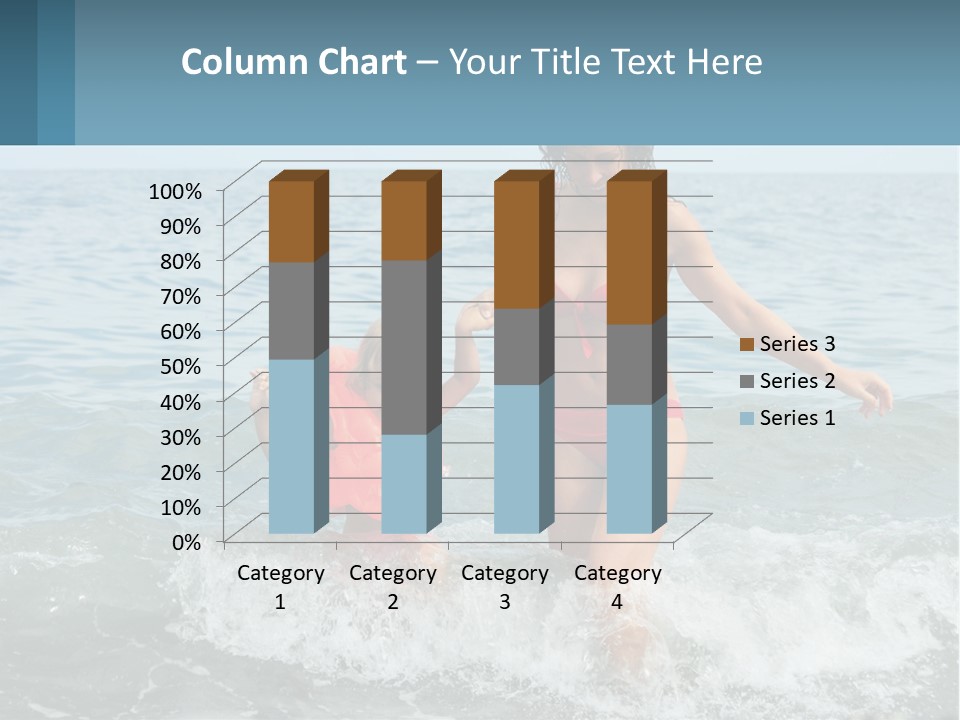 Mom With A Child By The Sea PowerPoint Template