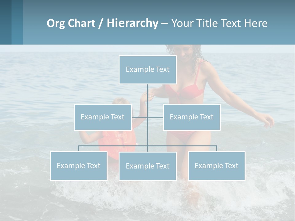 Mom With A Child By The Sea PowerPoint Template