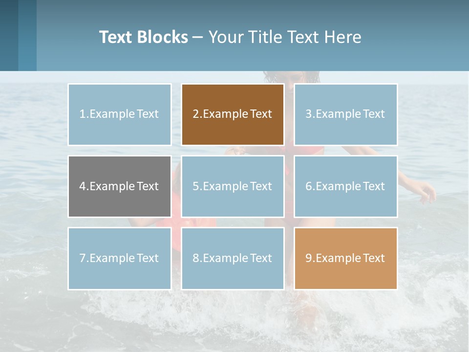 Mom With A Child By The Sea PowerPoint Template