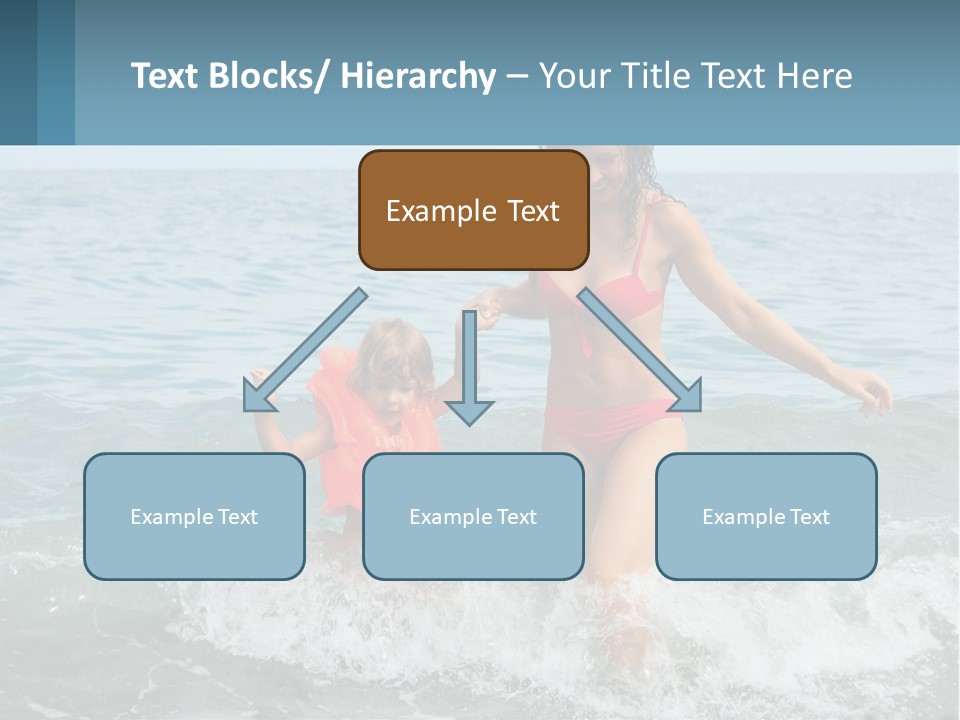 Mom With A Child By The Sea PowerPoint Template