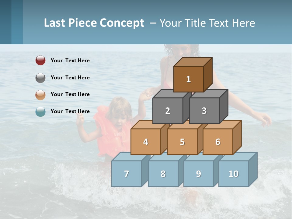 Mom With A Child By The Sea PowerPoint Template