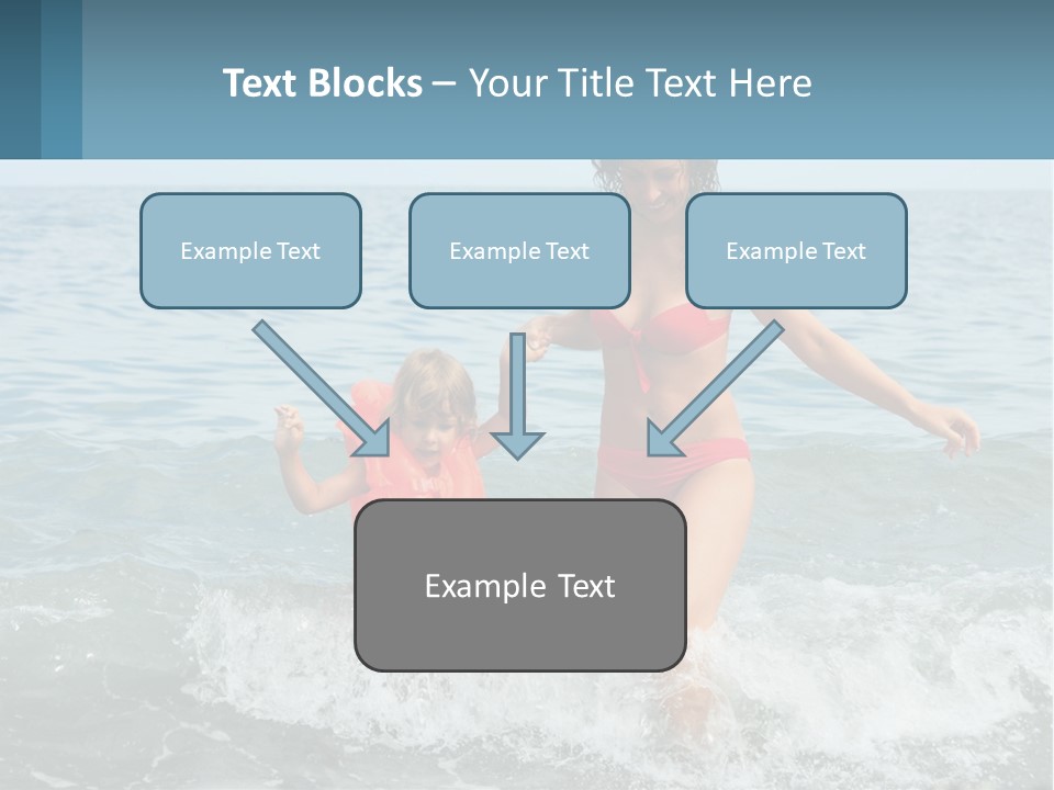 Mom With A Child By The Sea PowerPoint Template