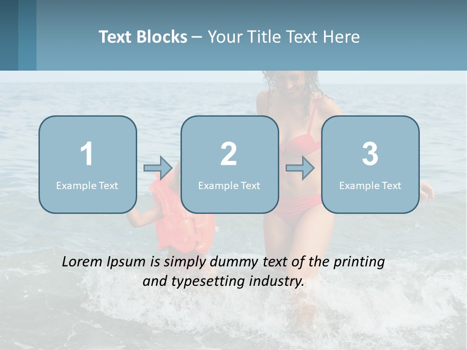 Mom With A Child By The Sea PowerPoint Template