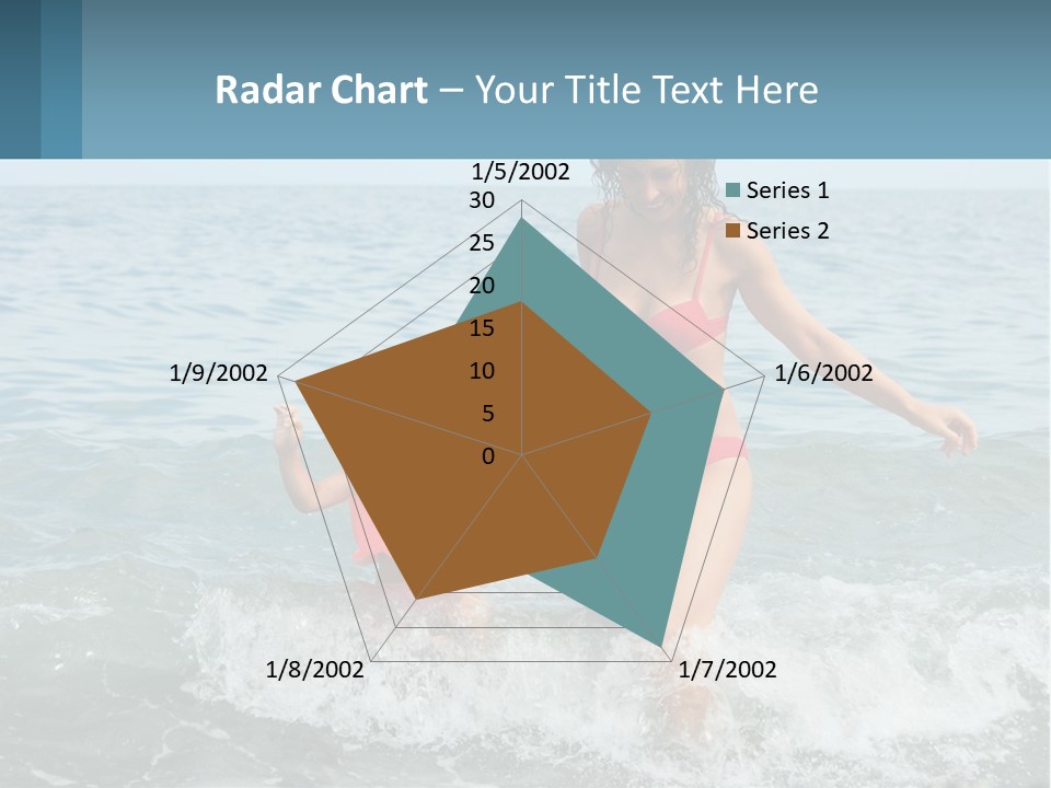 Mom With A Child By The Sea PowerPoint Template