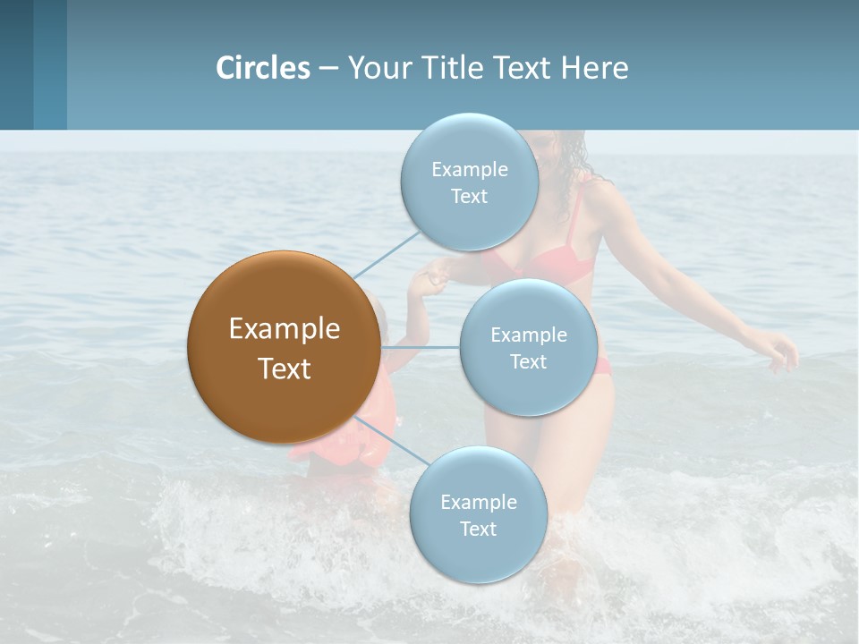 Mom With A Child By The Sea PowerPoint Template