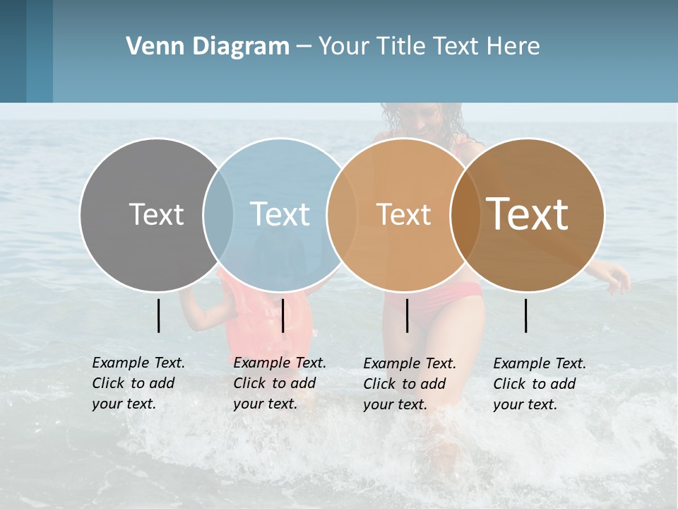 Mom With A Child By The Sea PowerPoint Template