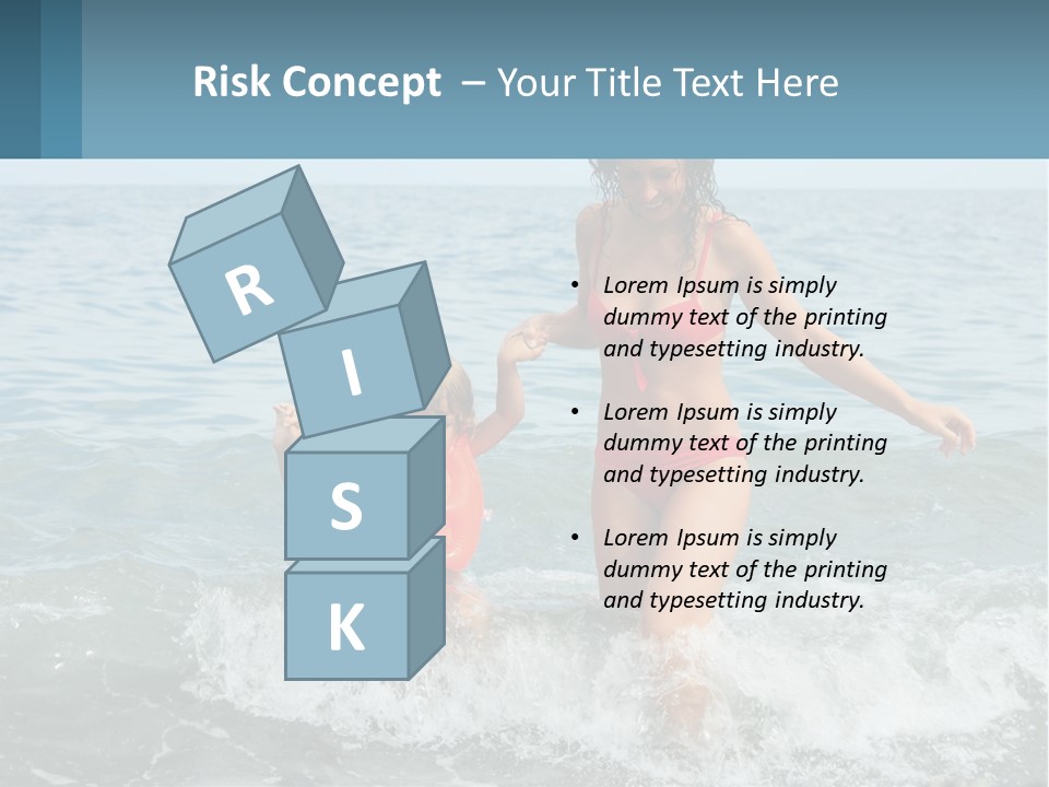 Mom With A Child By The Sea PowerPoint Template