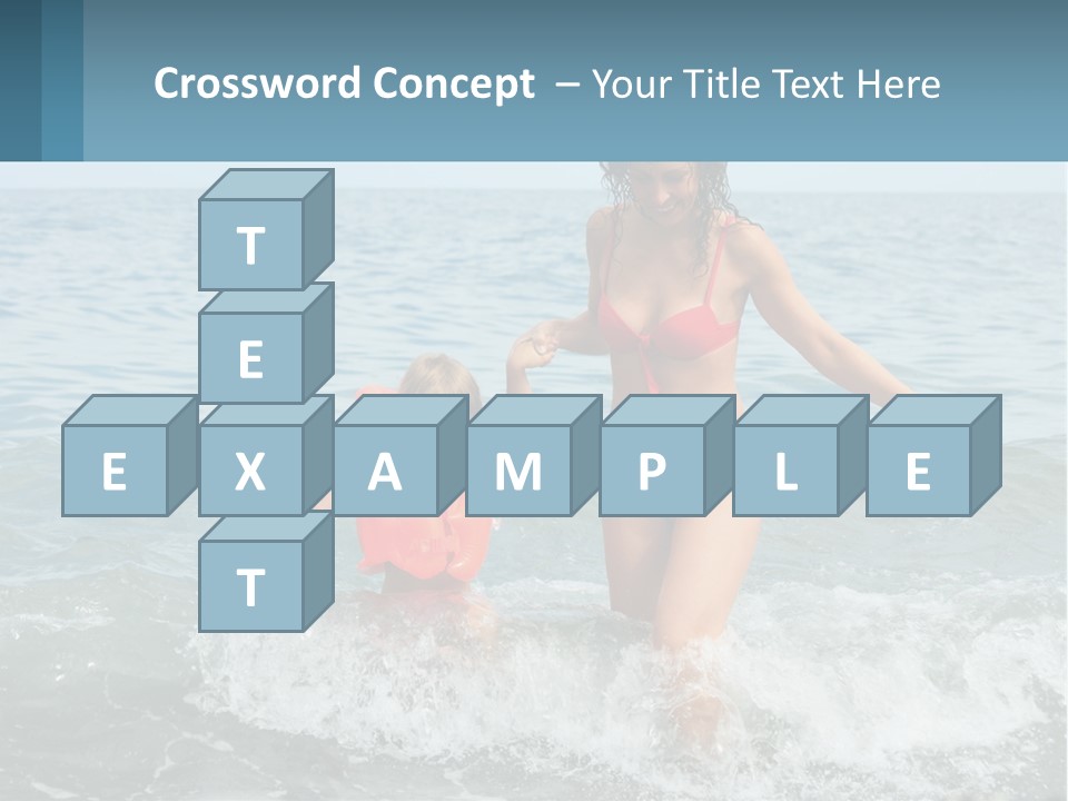 Mom With A Child By The Sea PowerPoint Template