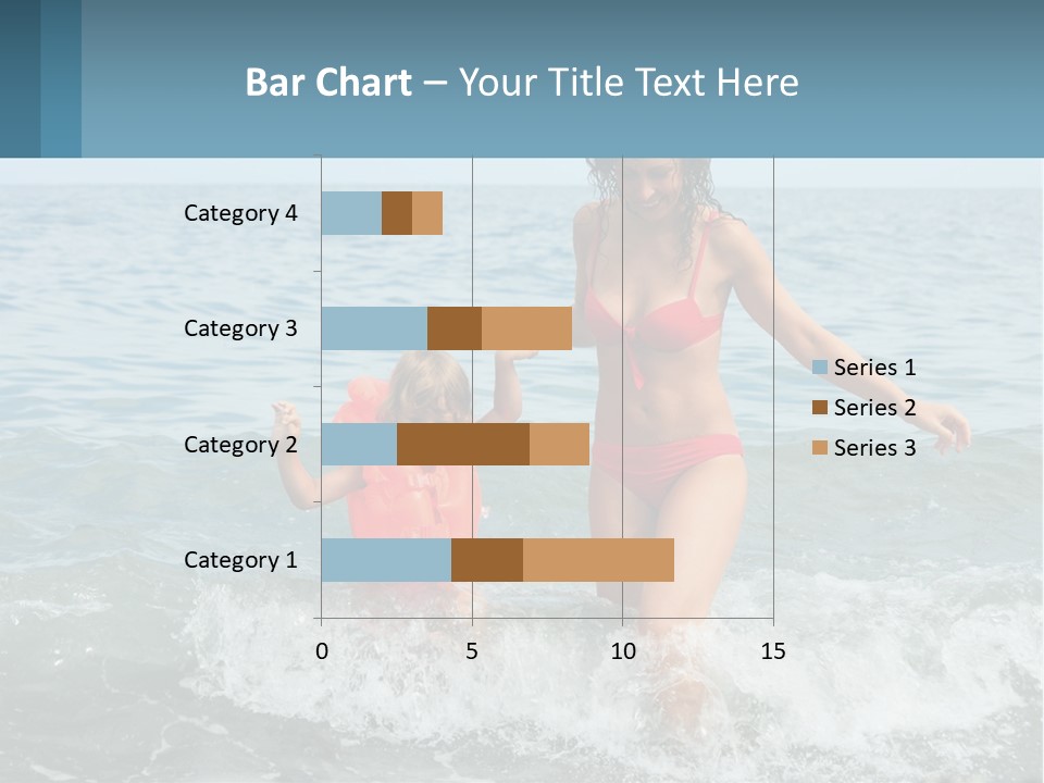 Mom With A Child By The Sea PowerPoint Template