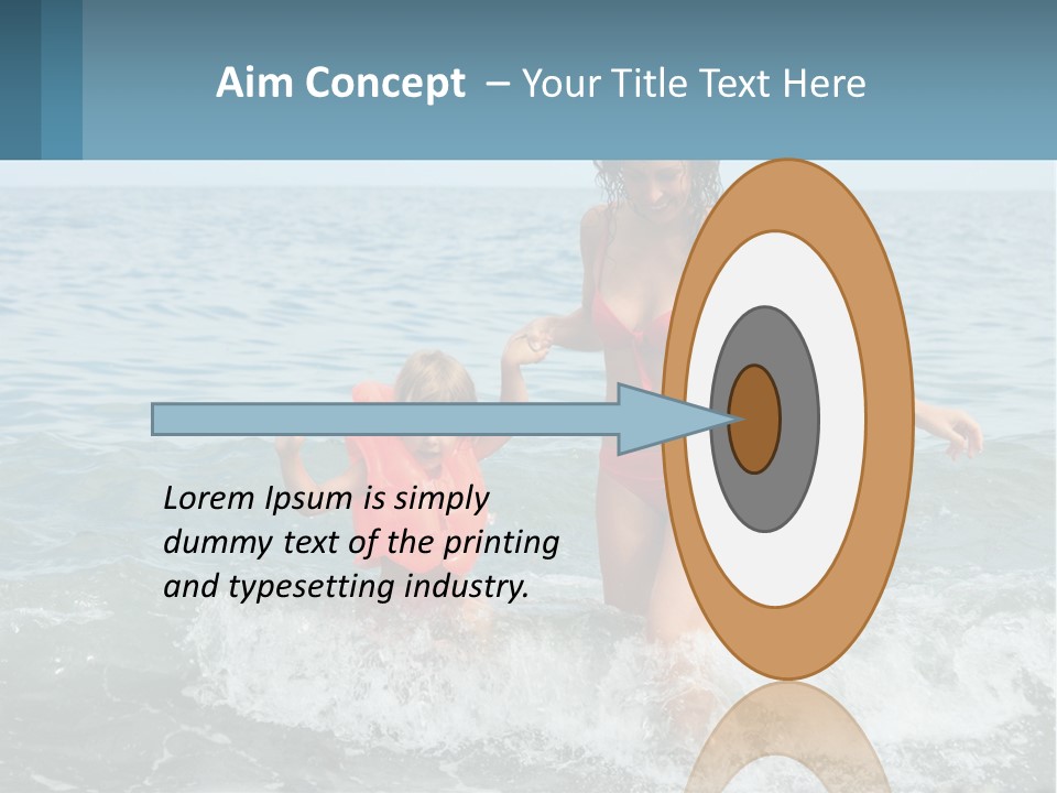 Mom With A Child By The Sea PowerPoint Template