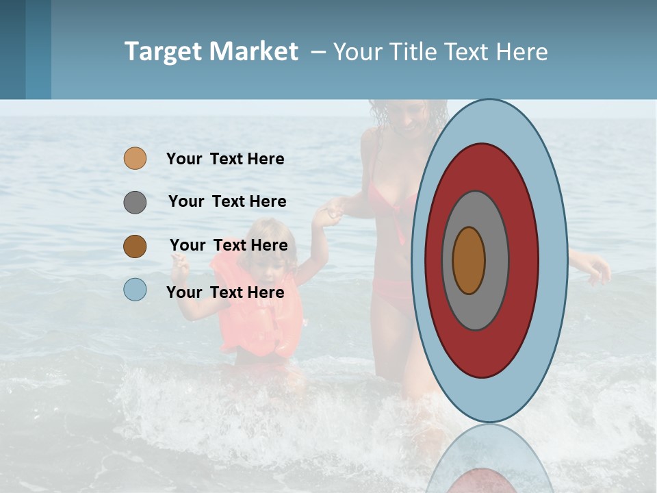 Mom With A Child By The Sea PowerPoint Template