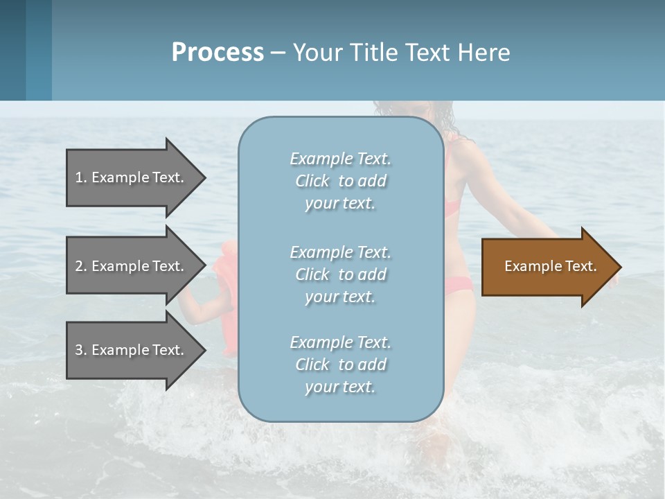 Mom With A Child By The Sea PowerPoint Template