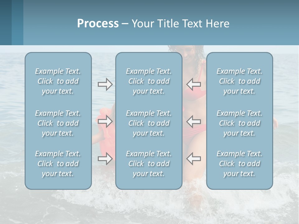 Mom With A Child By The Sea PowerPoint Template