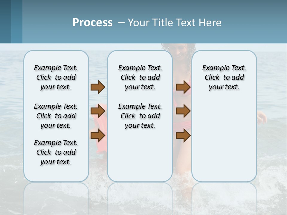 Mom With A Child By The Sea PowerPoint Template