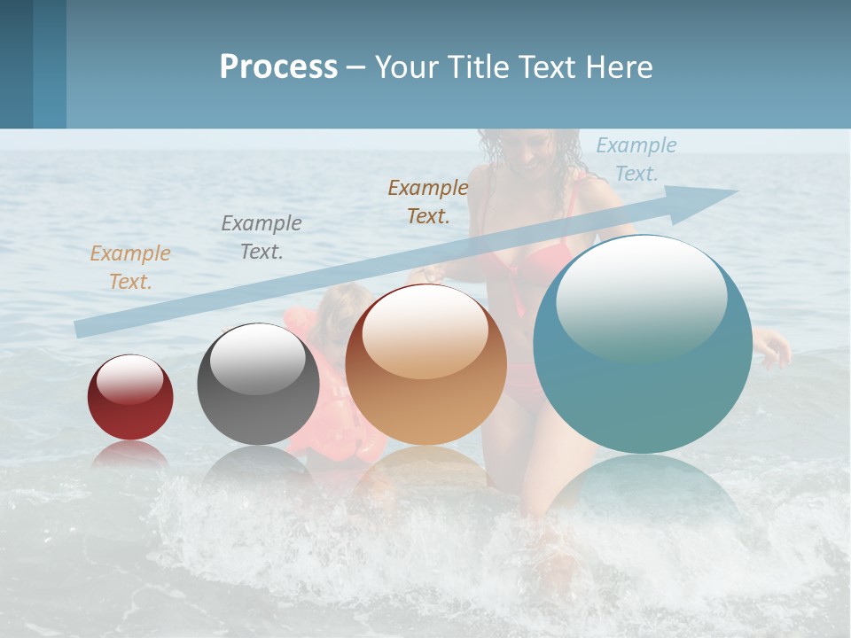 Mom With A Child By The Sea PowerPoint Template