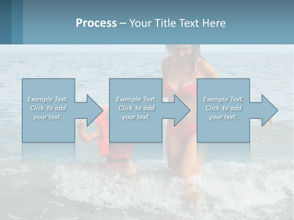 Mom With A Child By The Sea PowerPoint Template