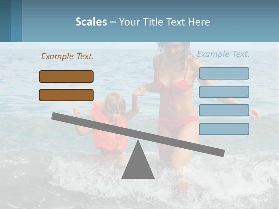 Mom With A Child By The Sea PowerPoint Template