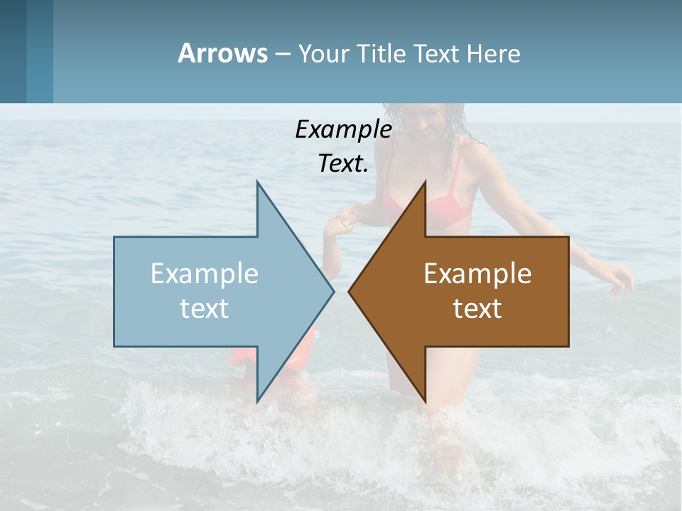 Mom With A Child By The Sea PowerPoint Template