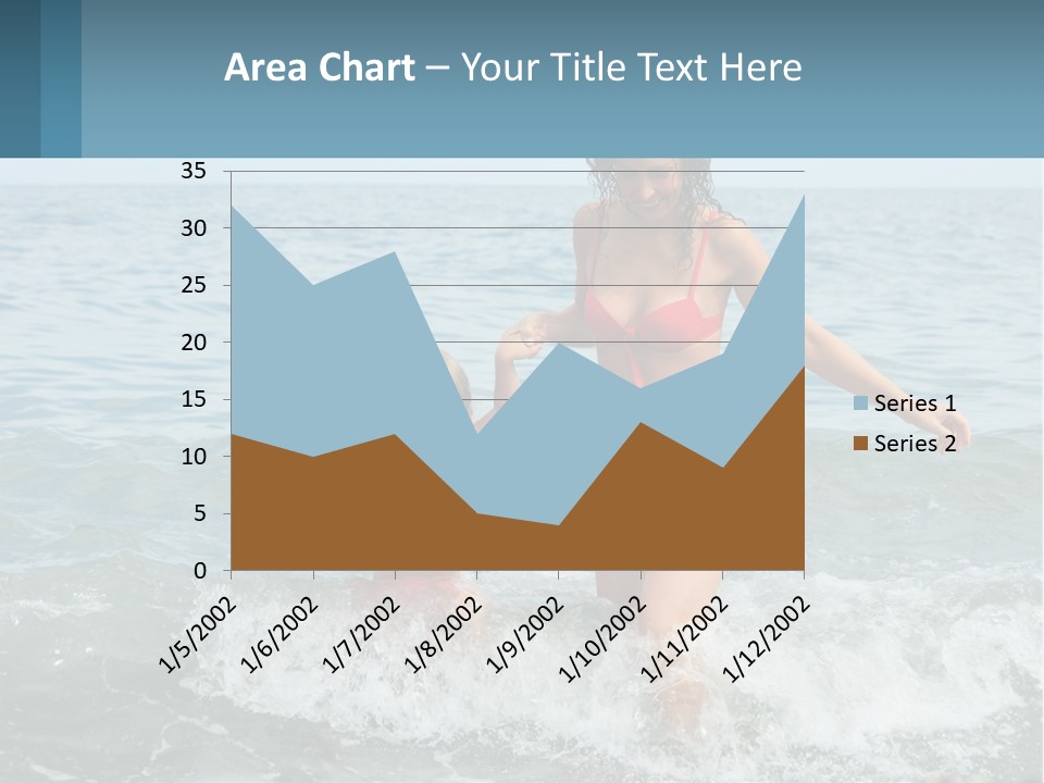 Mom With A Child By The Sea PowerPoint Template