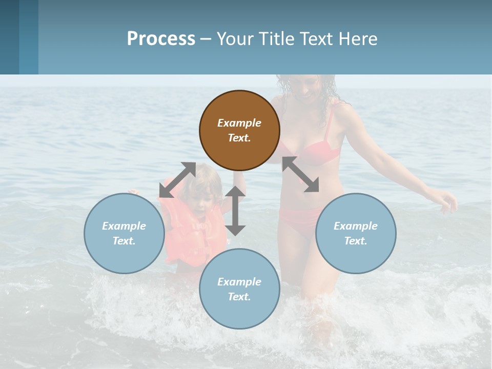 Mom With A Child By The Sea PowerPoint Template