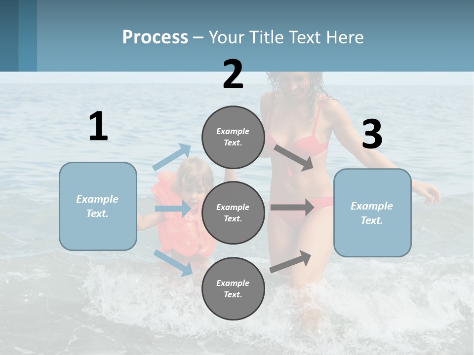 Mom With A Child By The Sea PowerPoint Template