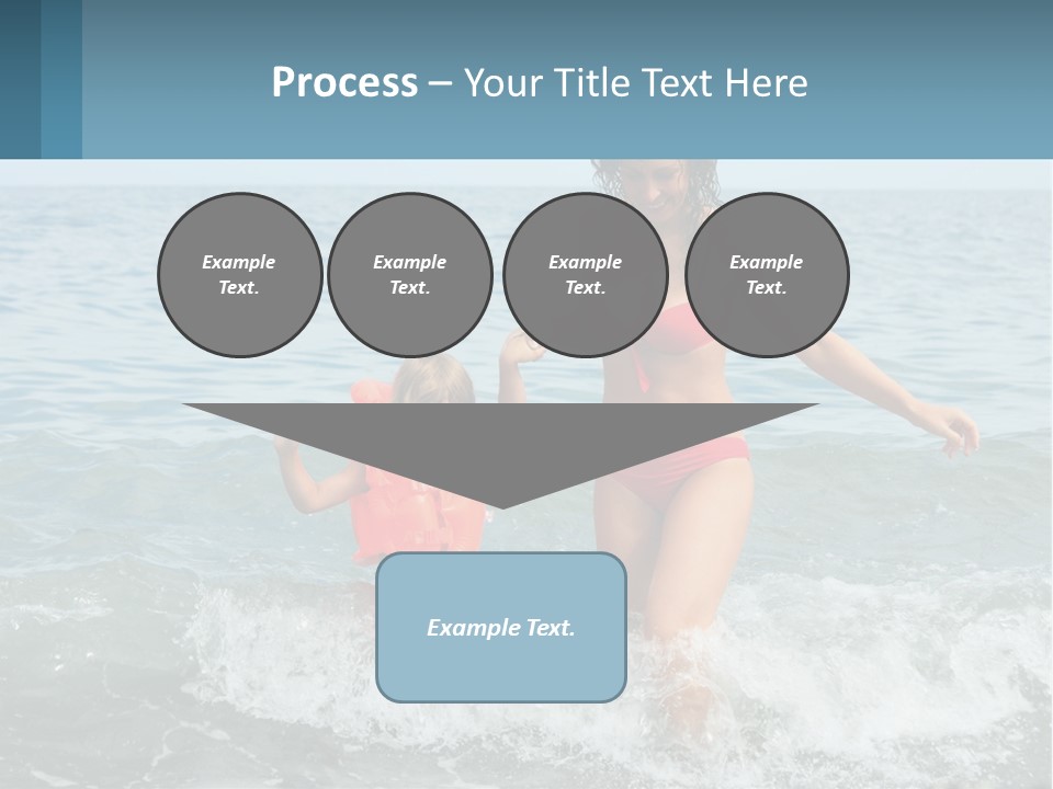 Mom With A Child By The Sea PowerPoint Template