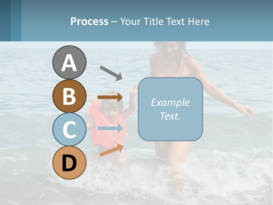 Mom With A Child By The Sea PowerPoint Template