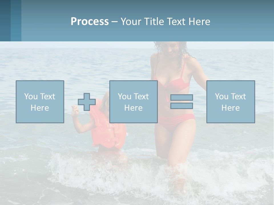 Mom With A Child By The Sea PowerPoint Template