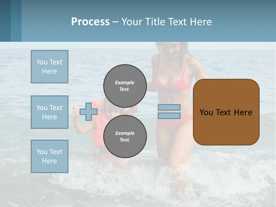 Mom With A Child By The Sea PowerPoint Template