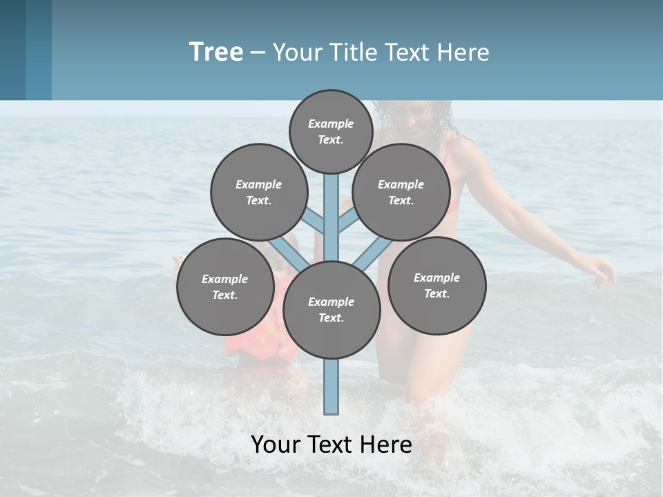 Mom With A Child By The Sea PowerPoint Template