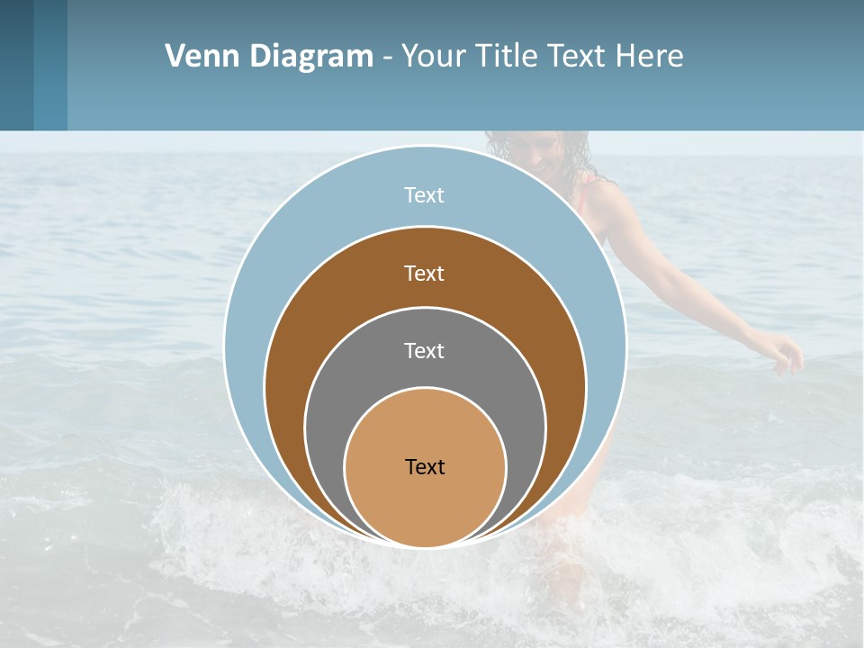 Mom With A Child By The Sea PowerPoint Template