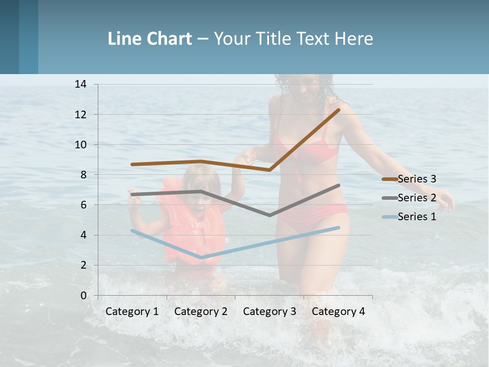 Mom With A Child By The Sea PowerPoint Template