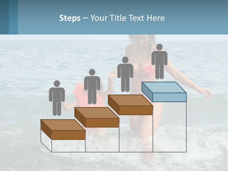 Mom With A Child By The Sea PowerPoint Template