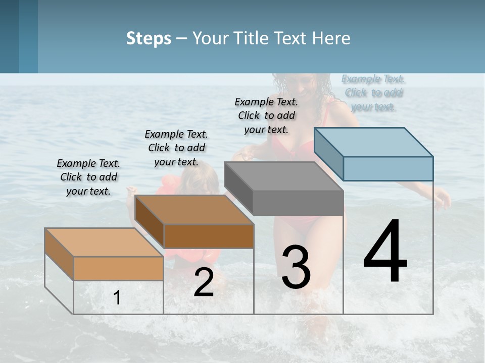 Mom With A Child By The Sea PowerPoint Template