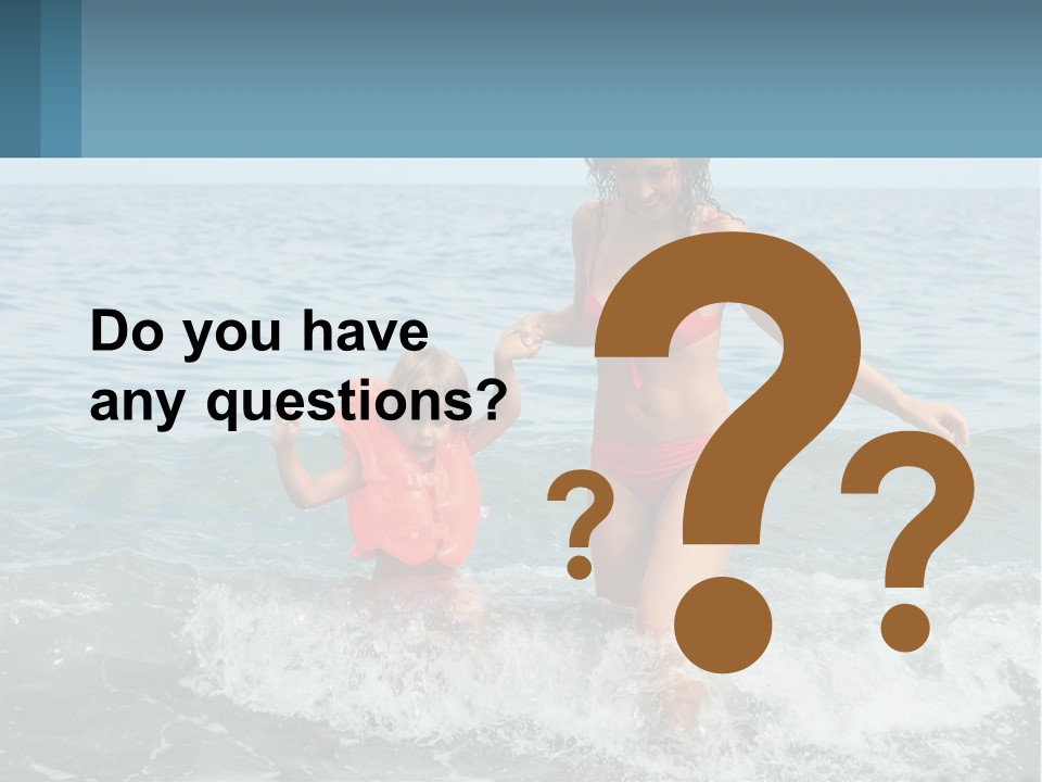 Mom With A Child By The Sea PowerPoint Template