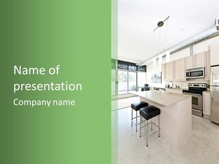 Modern Kitchen Interior PowerPoint Template