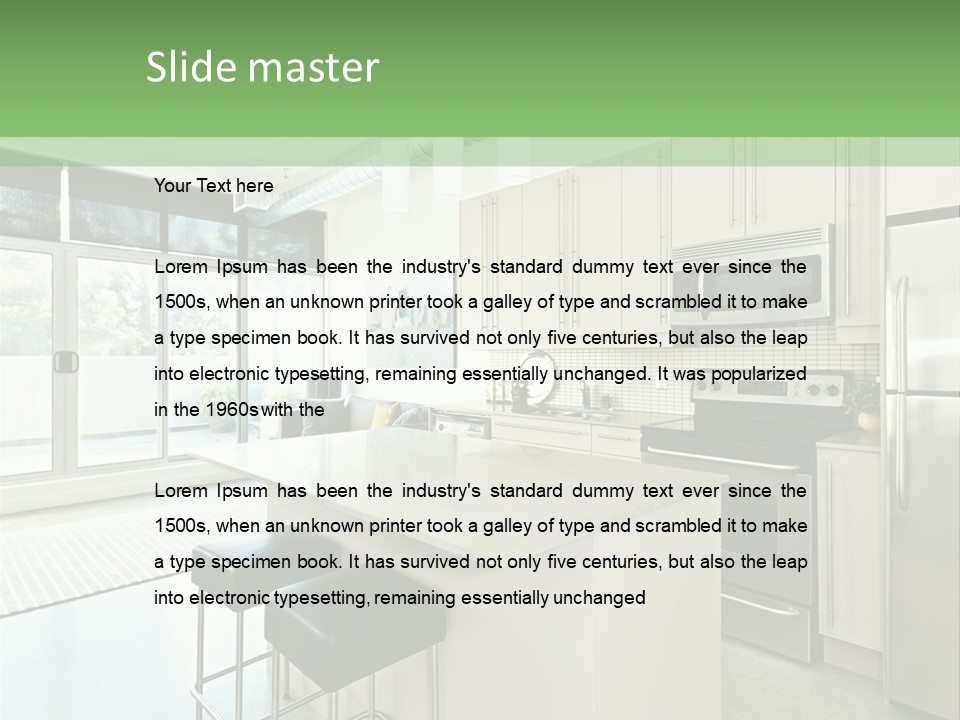 Modern Kitchen Interior PowerPoint Template