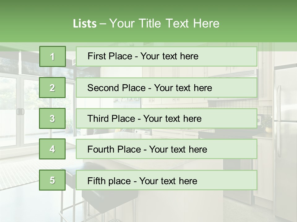 Modern Kitchen Interior PowerPoint Template