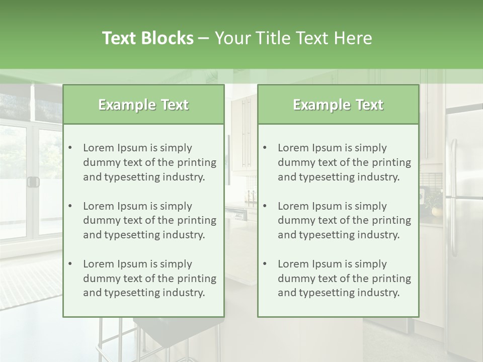 Modern Kitchen Interior PowerPoint Template