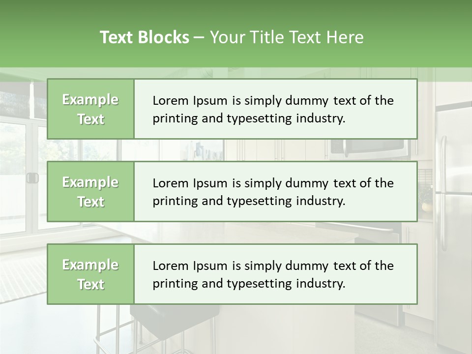 Modern Kitchen Interior PowerPoint Template