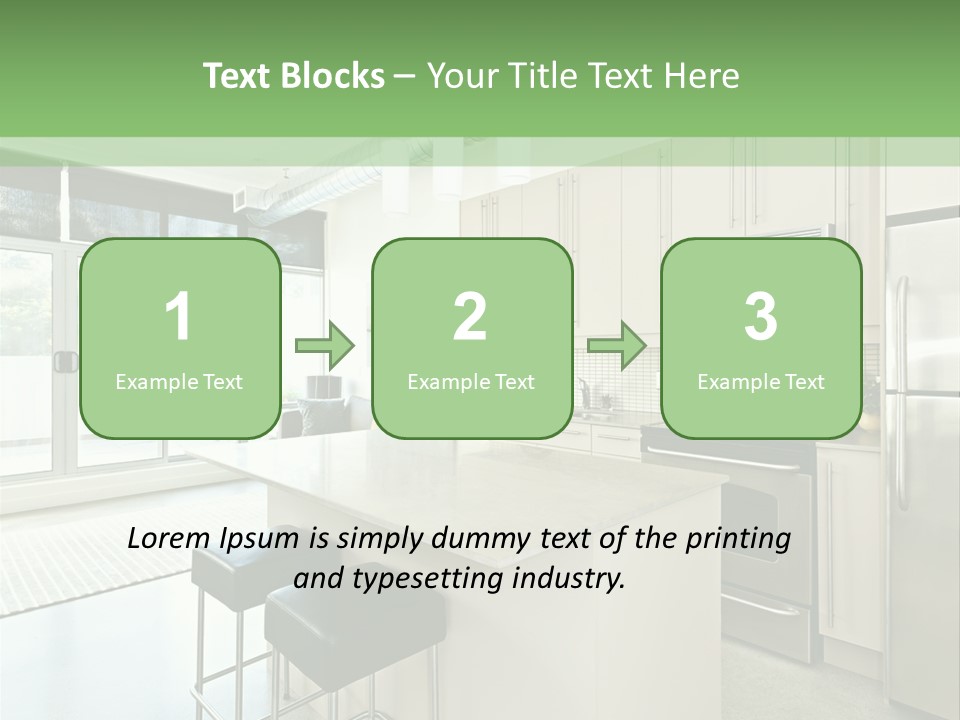 Modern Kitchen Interior PowerPoint Template