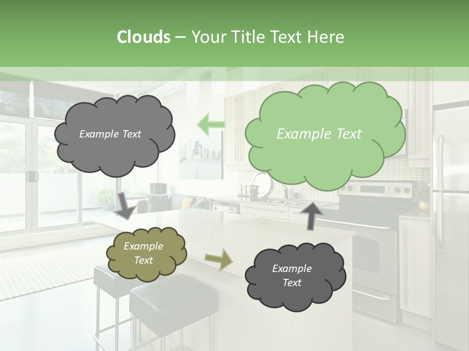 Modern Kitchen Interior PowerPoint Template