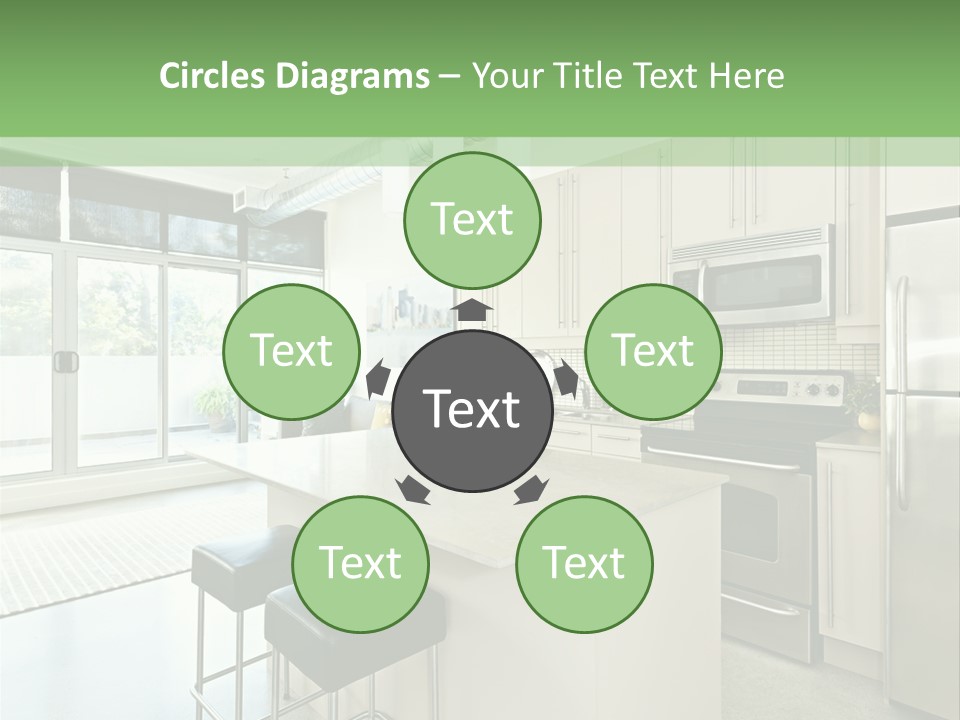 Modern Kitchen Interior PowerPoint Template