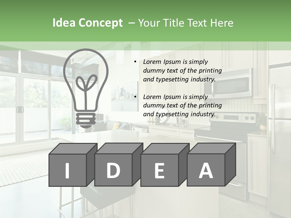 Modern Kitchen Interior PowerPoint Template